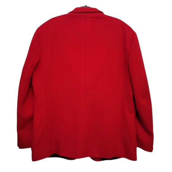 Vintage L.L.Bean Red Wool Coat Quilted Thinsulate Lining - Picture 8 of 15